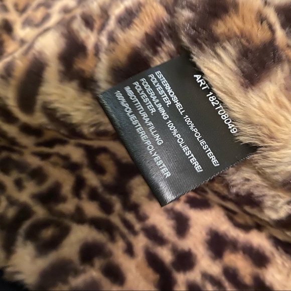 Sandro Ferrone Reversible Leopard Print Hooded Coat Size Small - Picture 6 of 7